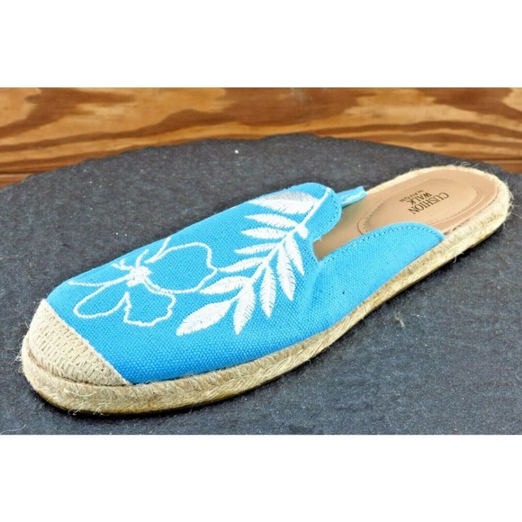 Cushion Walk by Avon Size 6 M Round Toe Blue Mule Fabric Women - Picture 1 of 7